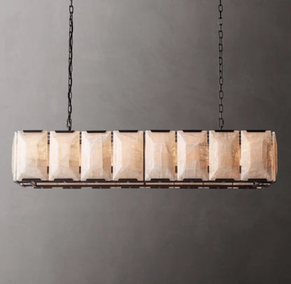 Faceted Calcite Prism Island Chandelier