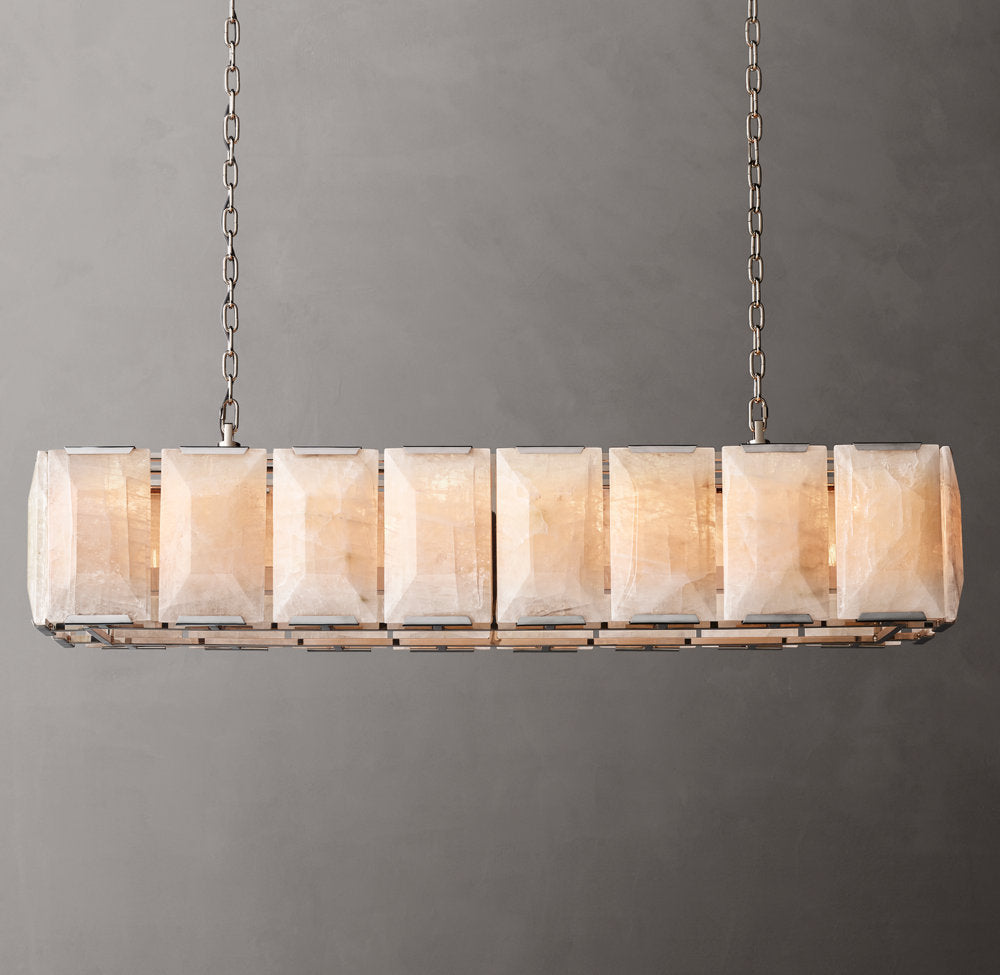 Faceted Calcite Prism Island Chandelier