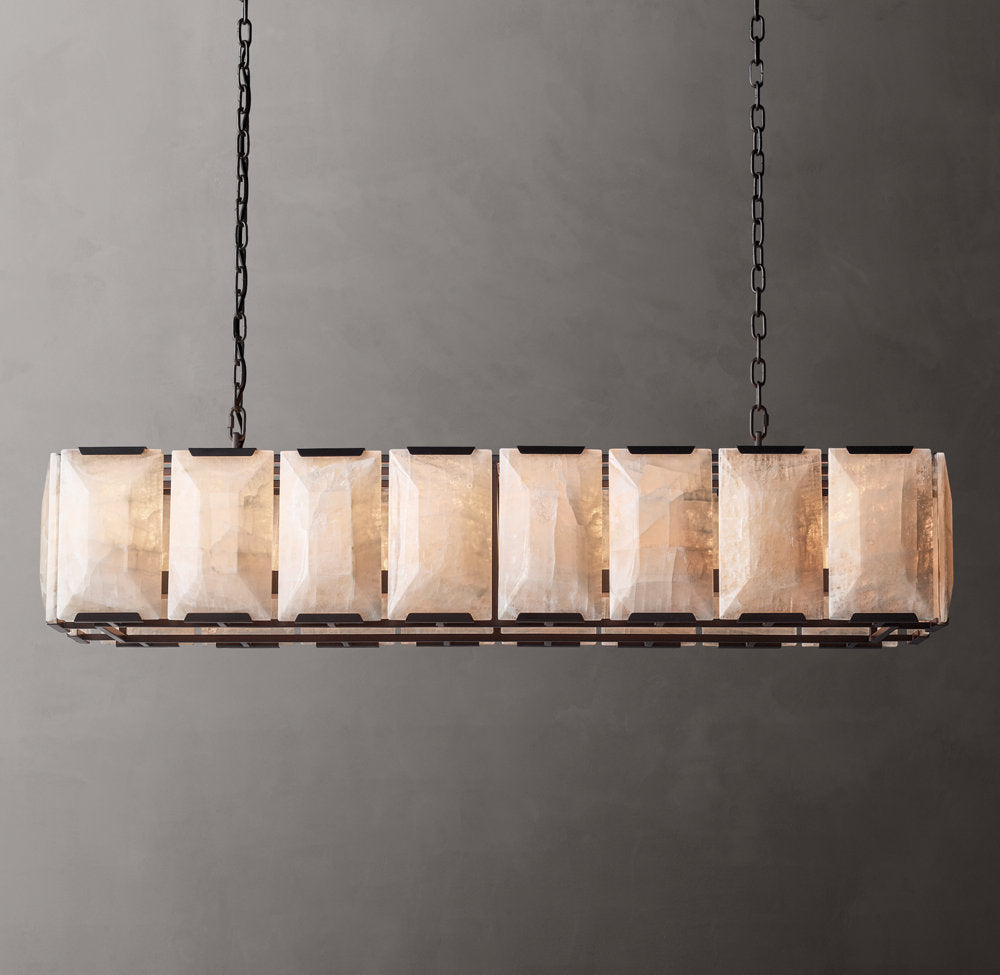 Faceted Calcite Prism Island Chandelier