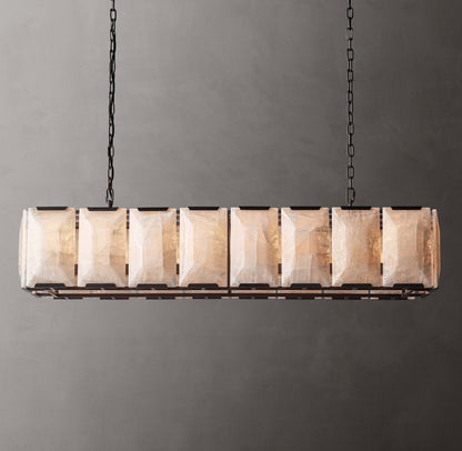 Faceted Calcite Prism Island Chandelier