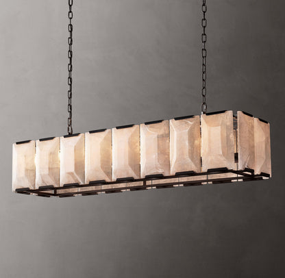 Faceted Calcite Prism Island Chandelier