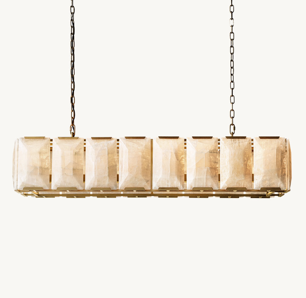 Faceted Calcite Prism Island Chandelier