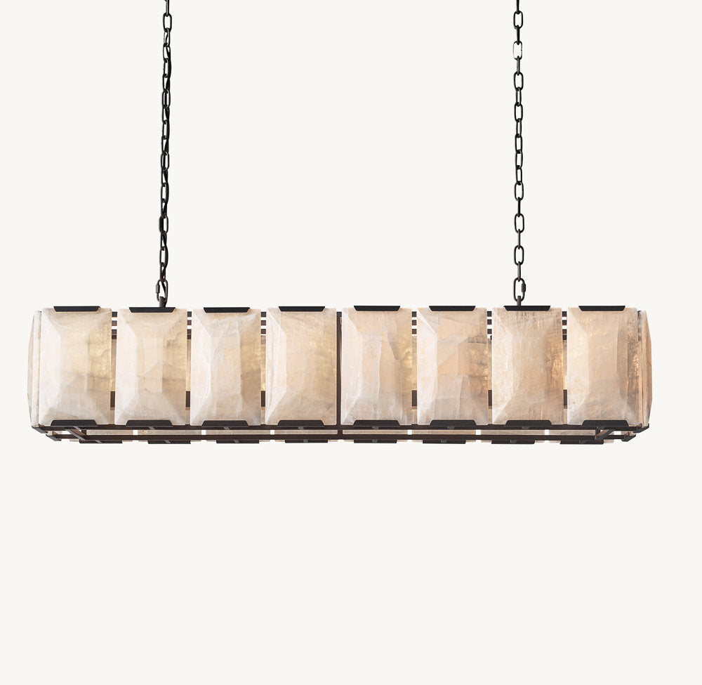 Faceted Calcite Prism Island Chandelier