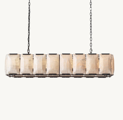 Faceted Calcite Prism Island Chandelier