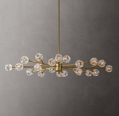 Faceted Crystal Orb Island Chandelier