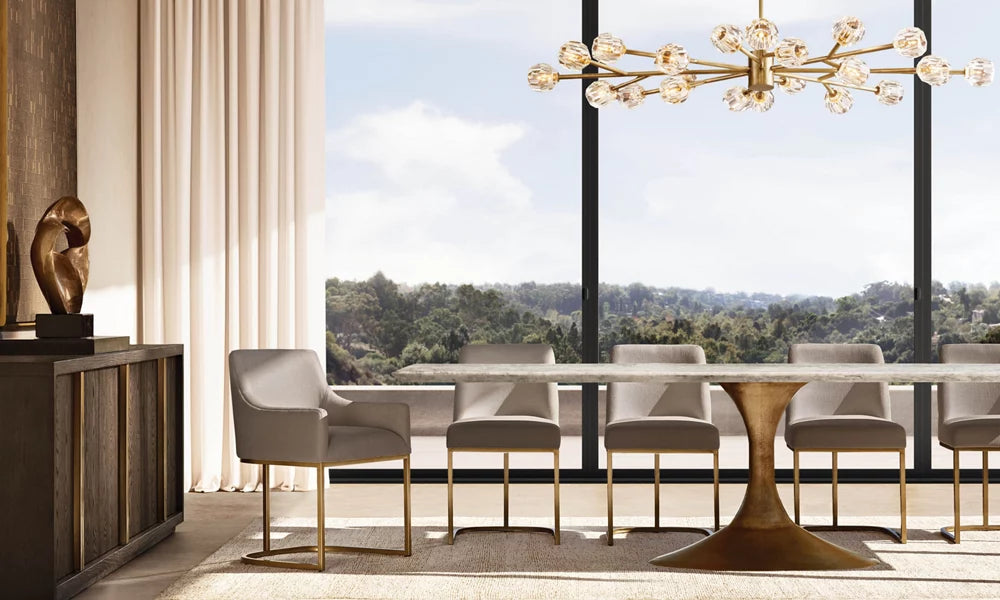 Faceted Crystal Orb Island Chandelier
