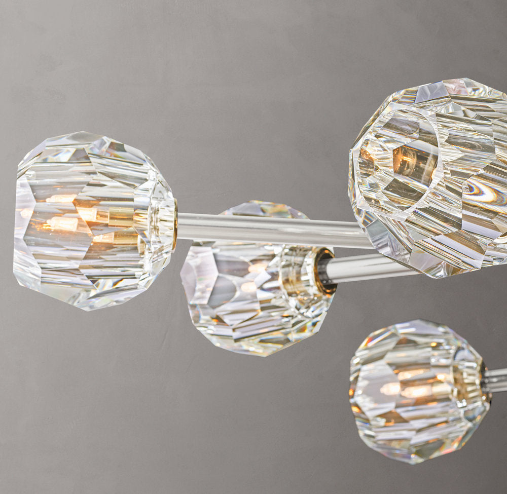 Faceted Crystal Orb Island Chandelier