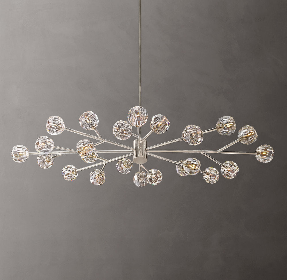 Faceted Crystal Orb Island Chandelier