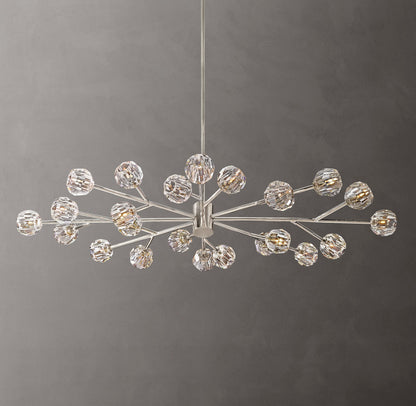 Faceted Crystal Orb Island Chandelier