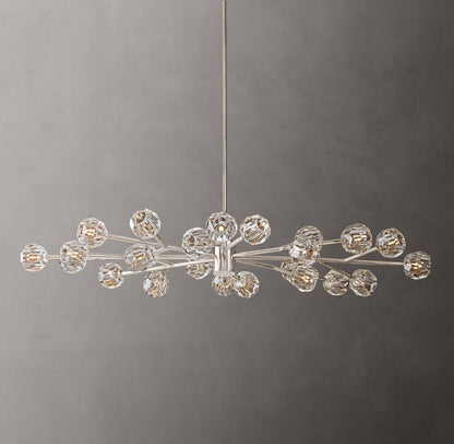 Faceted Crystal Orb Island Chandelier