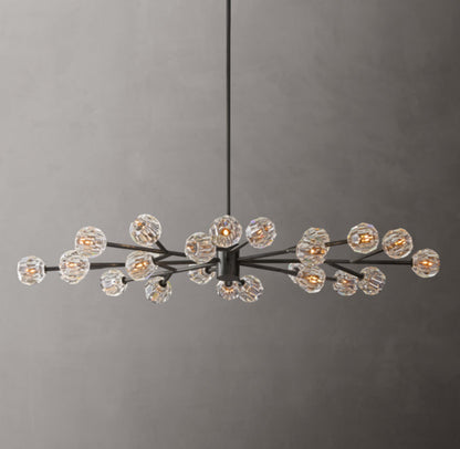 Faceted Crystal Orb Island Chandelier