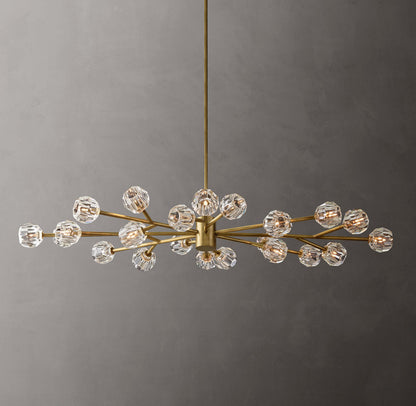 Faceted Crystal Orb Island Chandelier