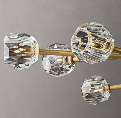 Faceted Crystal Orb Island Chandelier