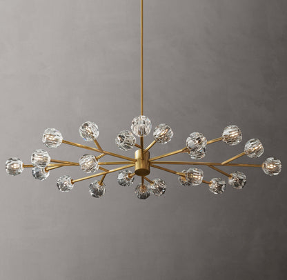 Faceted Crystal Orb Island Chandelier
