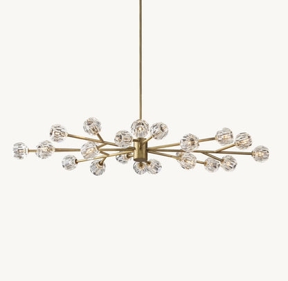 Faceted Crystal Orb Island Chandelier