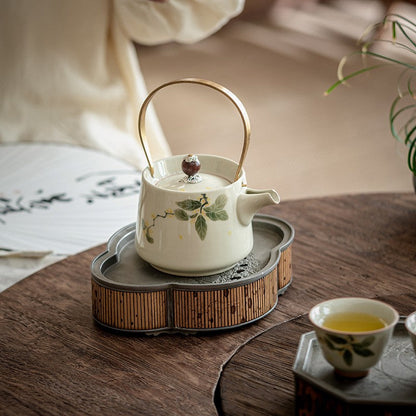 Golden Osmanthus Underglaze Teapot