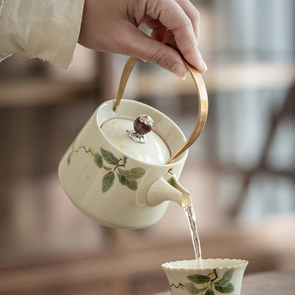 Golden Osmanthus Underglaze Teapot