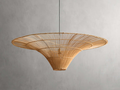 Handwoven Rattan Dome Chandelier