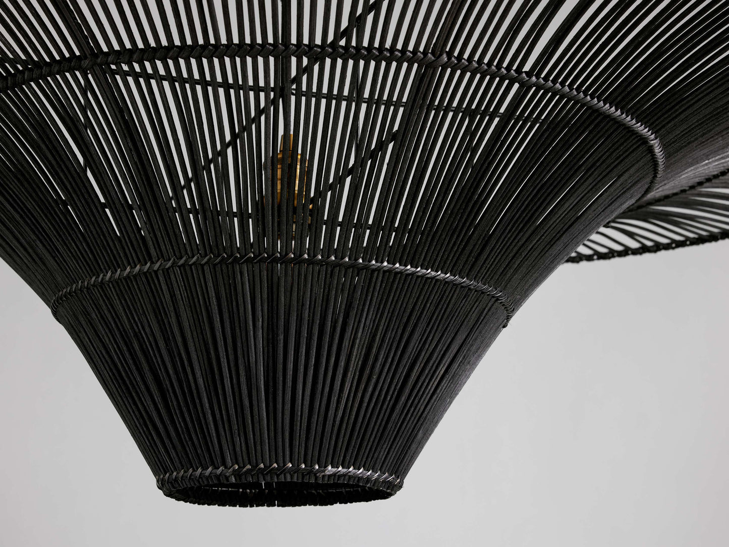 Handwoven Rattan Dome Chandelier