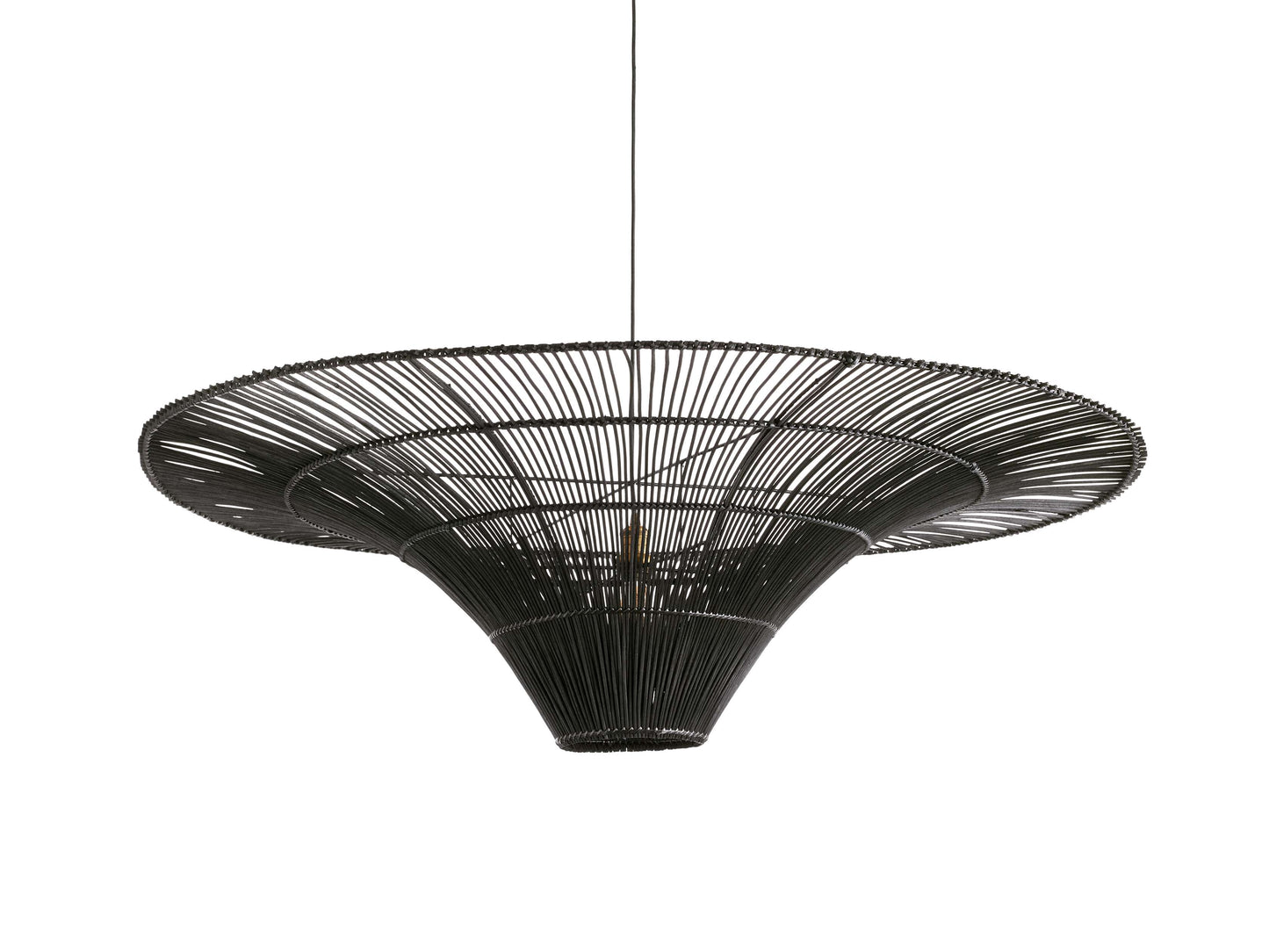 Handwoven Rattan Dome Chandelier