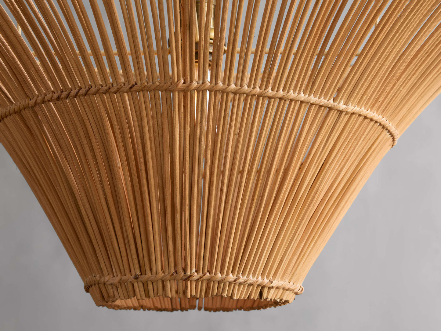 Handwoven Rattan Dome Chandelier
