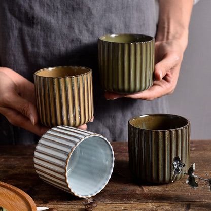 Kessho Kiln-Stripe Pottery Cup