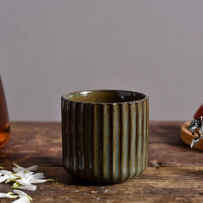 Kessho Kiln-Stripe Pottery Cup