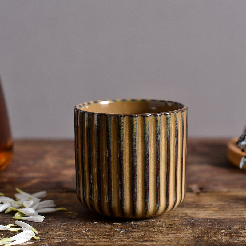 Kessho Kiln-Stripe Pottery Cup