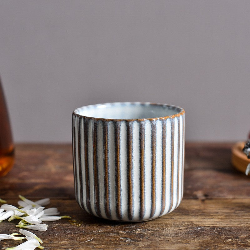 Kessho Kiln-Stripe Pottery Cup