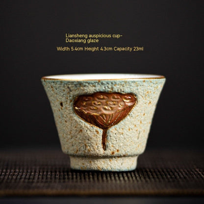 Lotus Ember Artisan Tea Cup