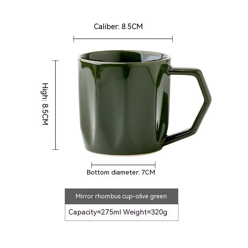 Nordic Prism Ceramic Coffee Cup