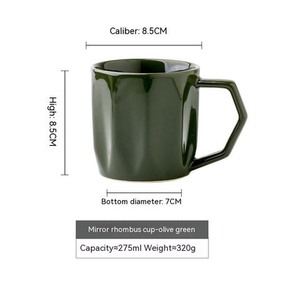 Nordic Prism Ceramic Coffee Cup