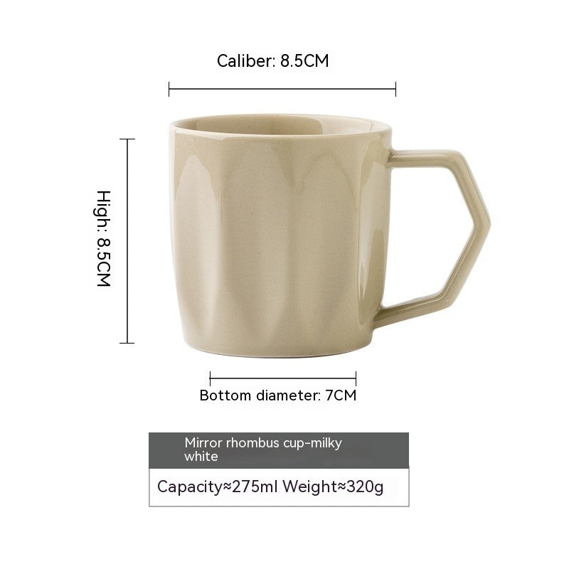 Nordic Prism Ceramic Coffee Cup