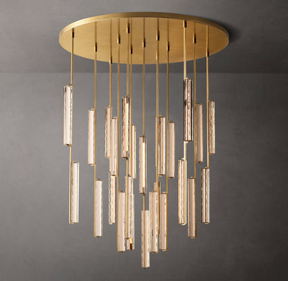 Optical Crystal Prism Cascade Chandelier