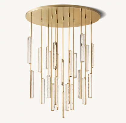 Optical Crystal Prism Cascade Chandelier