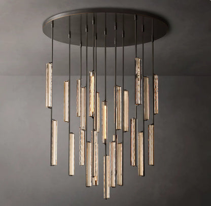 Optical Crystal Prism Cascade Chandelier