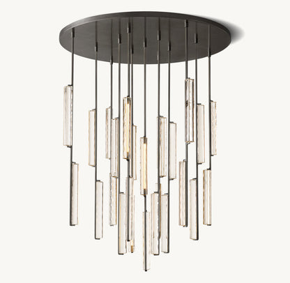 Optical Crystal Prism Cascade Chandelier