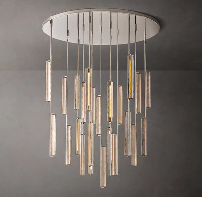 Optical Crystal Prism Cascade Chandelier