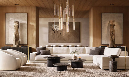 Optical Crystal Prism Cascade Chandelier