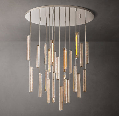 Optical Crystal Prism Cascade Chandelier