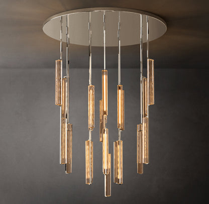 Optical Crystal Prism Cascade Chandelier