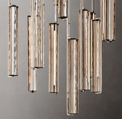 Optical Crystal Prism Cascade Chandelier