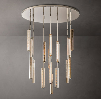 Optical Crystal Prism Cascade Chandelier