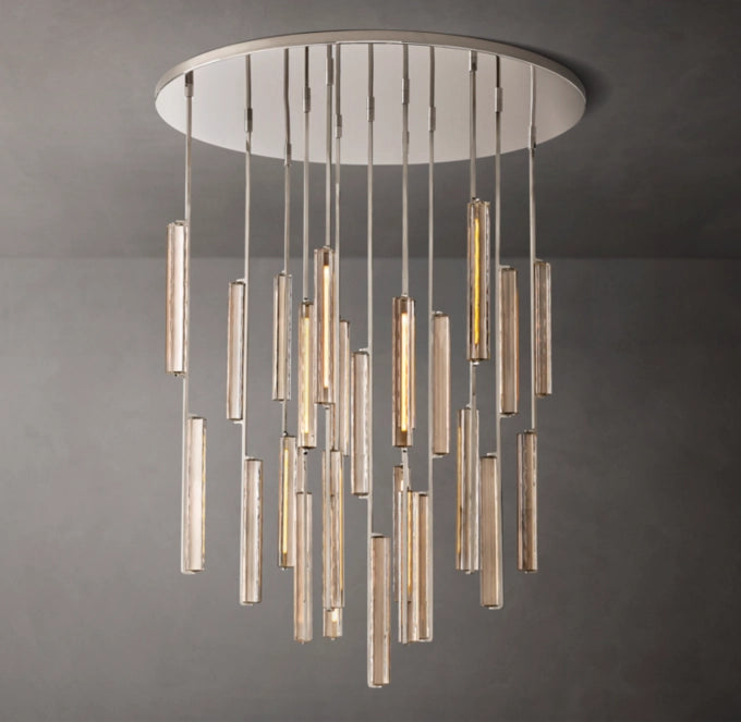 Optical Crystal Prism Cascade Chandelier