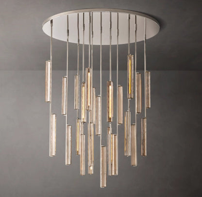 Optical Crystal Prism Cascade Chandelier