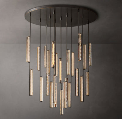 Optical Crystal Prism Cascade Chandelier