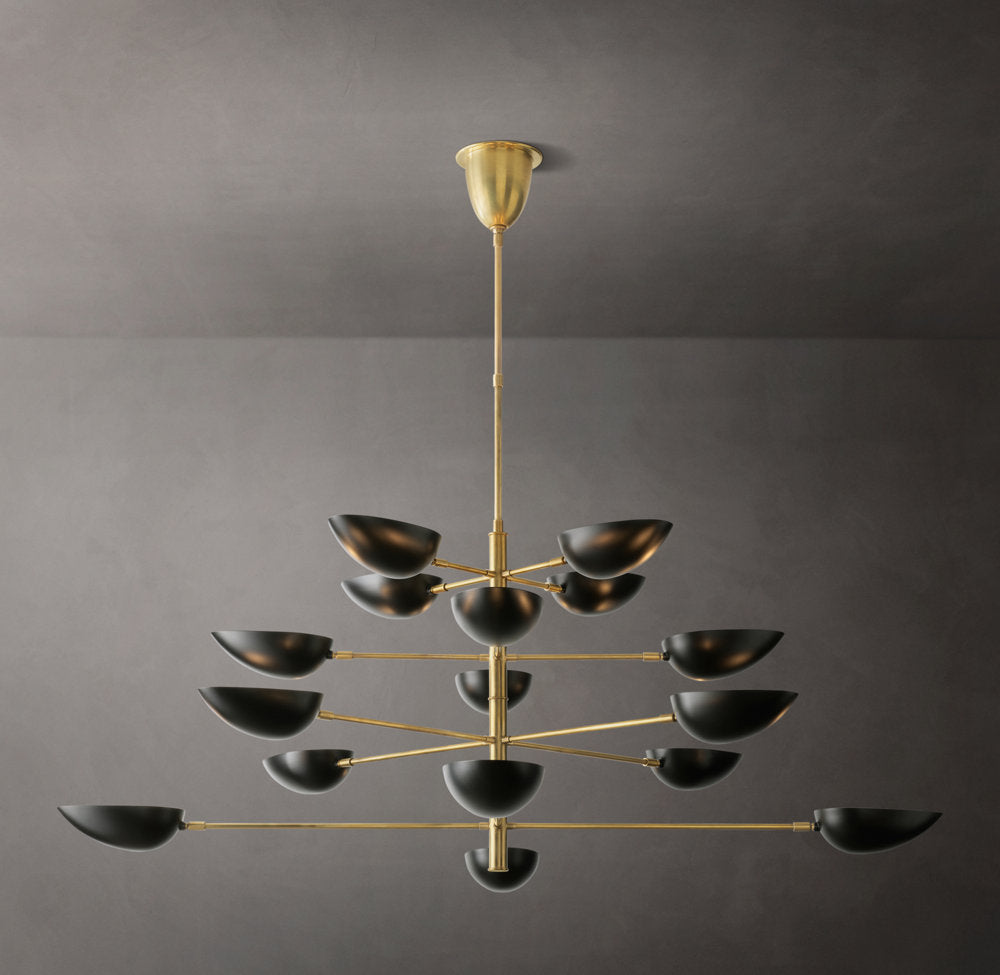 Radial Metal Cup Chandelier