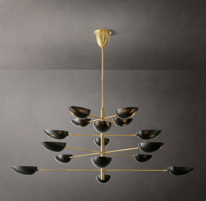Radial Metal Cup Chandelier