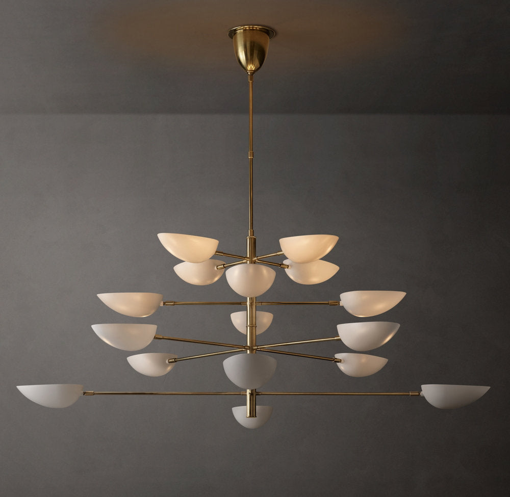 Radial Metal Cup Chandelier