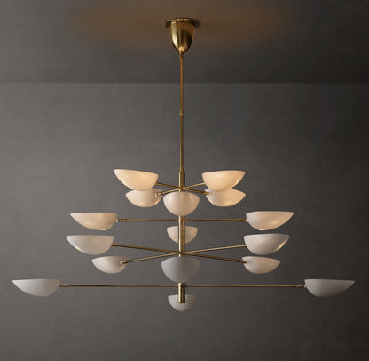 Radial Metal Cup Chandelier
